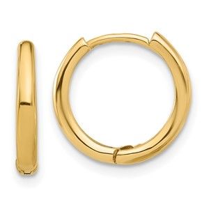 14K Polished Hinged Hoop Earrings